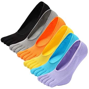 Download No Show Toe Socks for Women Men Running Cotton Five Finger ...