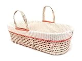 Tadpoles Line Stitched Moses Basket and Bedding Set, Orange