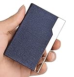 Maxgear Professional Business Card Holder Business Card Case Stainless Steel Card Holder Keep Business Cards in Immaculate Condition Oracle Blue