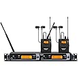 Wireless in-Ear Monitor System, Dual Channel IEM System with Metal Transmitter, Bodypack Receiver Monitor Earphones, 2*40 Adjustable Frequencies 262ft Operation for Bands, Studio (IEM2050 2Bodypacks)