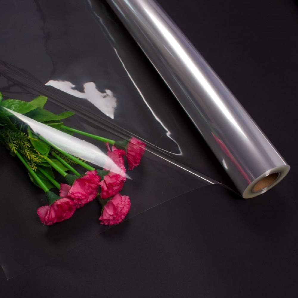 Clear Cellophane Wrap Roll 16" Inch 100' Ft for Gift Baskets Arts and Crafts Flowers Desserts Fruit Treats Wrapping & Decorating: Health & Personal Care