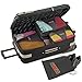 Valyne Mesh Nylon 6-pcs Packing Cubes Set, Travel Accessories Luggage Organizer Bags with Laundry/Shoe Bag (Medium Packs Double Compartment) (Black)