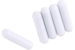 5pcs Type-C PTFE Magnetic Stir Bar Laboratory Stirrer Flea Lab for Magnetic Mixer White (C7×30mm)