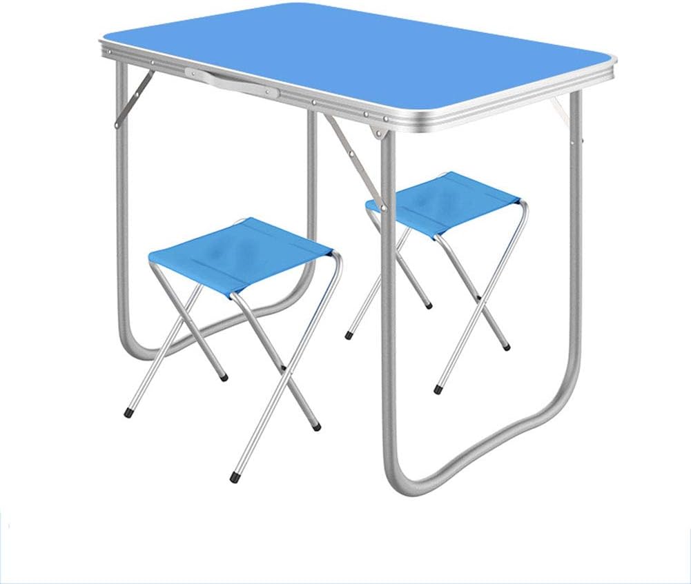 GTLYD Table Portable Table Pliante Camping, Jardin avec Deux Chairsfor