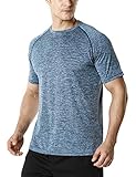 TSLA Men's Workout Running Shirts, Quick Dry