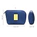 Electronics Organizer Accessories Bag Case, Portable Makeup Bag/Travel Digital Carrying Pouch Multifunction Cellphone/Headset/USB Data Cable/Charger Hard Drive Carry Case (Size L,Navy) - Happy Hours