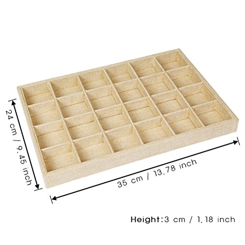 4 Valdler+Sackcloth+Stackable+Showcase+Organizer
