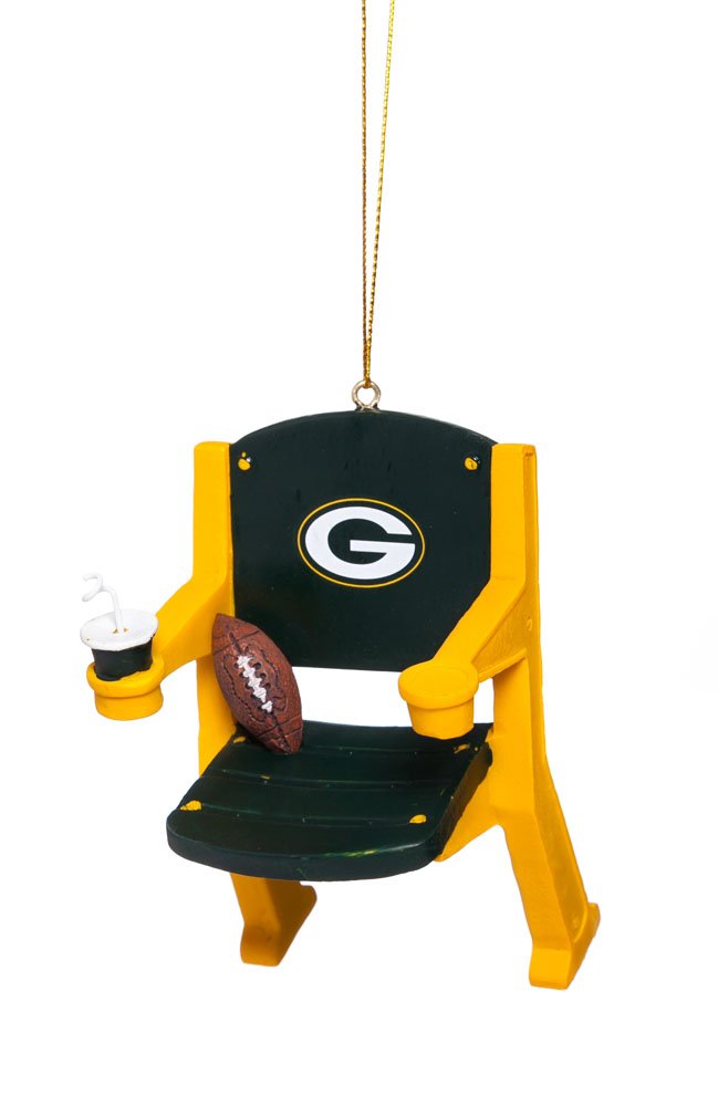 Team Sports America NFL Green Bay Packers Football Stadium Chair Christmas Ornament Small Multicolored
