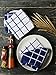 The Weaver's Blend Set of 8 Terry Dish Cloths, Check Design, 100% Cotton, Absorbent, Size 12”x12”, Blue Check,Kitchen Towels and Dish Cloths