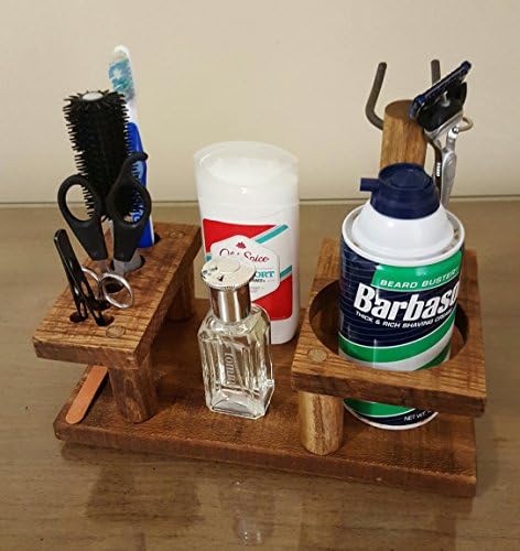 Re-Purposed Wood Personal Care Organizer/Shaving Station (Man Gift)