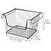 mDesign Stackable Metal Basket for Kitchen Storage - Large Wire Farmhouse Bin Basket w/Handles for Pantry - Stacking Wire Basket Organizer for Food, Drinks - Hyde Collection, 6 Pack, Bronze