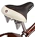 Schwinn Sanctuary 7 Comfort Cruiser Bike, Featuring Retro-Styled 18-Inch/Medium Steel Step-Over Frame and 7-Speed Drivetrain with Front and Rear Fenders, Rear Rack, and 26-Inch Wheels, Cream/Copper