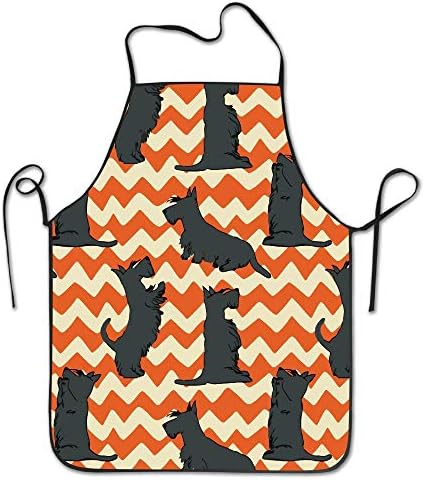Okhagf BRIGHT Men&Women Dodle Dog Pattern Chef&Cook Kitchen Bib Apron Waterproof Perfect For Cooking,Baking,Crafting,BBQ