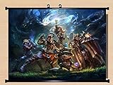 NEW Home Decor Anime League of Legends LoL Whole Roles Cosplay Wall Scroll Poster Fabric Painting 22 X 16 Inches-2876 by CoSmile
