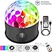SOLMORE LED Disco Ball Party Lights Strobe Light 9 Color 9W Sound Activated DJ Lights Stage Lights Wireless Phone Connection with Remote for Club Gift Kids Birthday Wedding Home Karaoke Dance Light