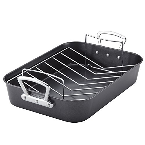 Farberware Roasters Nonstick Roaster / Roasting Pan with Rack 11 Inch, Gray Pricepulse