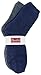Burklett Adult Men's Thick Warm Indoor Anti-skid Winter Slipper Socks 2 Pairs, Grey/Navy, One size
