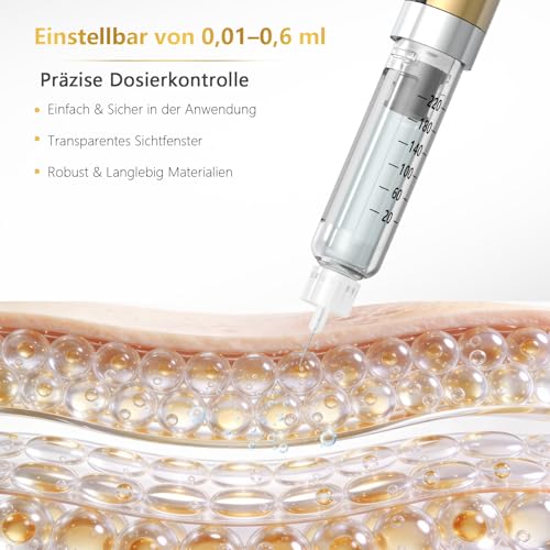 AMAINKI Reusable Insulin Pen for 2ml Cartridges, Accurate Dosing of 1-60 Units, Injector Compatible with Standard Cartridges, Portable Metal Body | Dosificación Precisa de ,Inyector Compatible con Cartuchos Estándar, Cuerpo Metálico Portátil