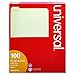 Universal File Folders, 1/5 Cut Assorted, One-Ply Top Tab, Letter, Manila, 100/Box (12115)