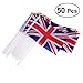 50 Pack Union Jack Hand Waving Flag Royal UK GB Great Britain Flags