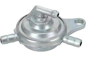 HIAORS GY6 50cc 150cc Vacuum Fuel Pump Petcock Compatible with 125cc 139QMB Taotao ATM50-A1 VIP50 Thunder NQ50 Kymco Agitity50 Jonway Roketa Sunl Icebear Chinese Scooter Moped Motorcycle Parts 3 Port