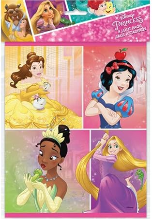 Amazon Co Jp ディズニープリンセス ルートバッグ 8枚入り ギフトバッグ ビニール袋 パーティーバッグ ビニールバッグ Loot Bags 即日 翌日発送 おもちゃ