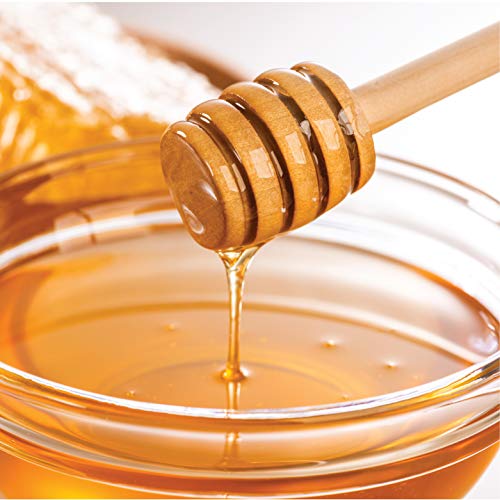 Handmade Wooden Honey Dipper Sticks by BIBI HONEY – 6,5 Inch Wooden Syrup Dippers – Honeycomb Sticks Perfect for Drizzling Honey | Maple Syrup | Chocolate | Caramel - Honey Spoons – 4 Pack … - Thumbnail 3