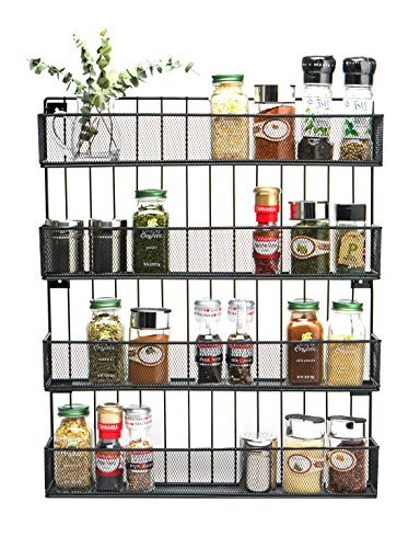 JackCubeDesign Wall Mount Spice Rack 4 tier Kitchen Countertop Worktop Display Organizer Spice Bottles Holder Stand Shelves(17.6 x 2.8 x 20.8 inches) – :MK418A - Thumbnail 7