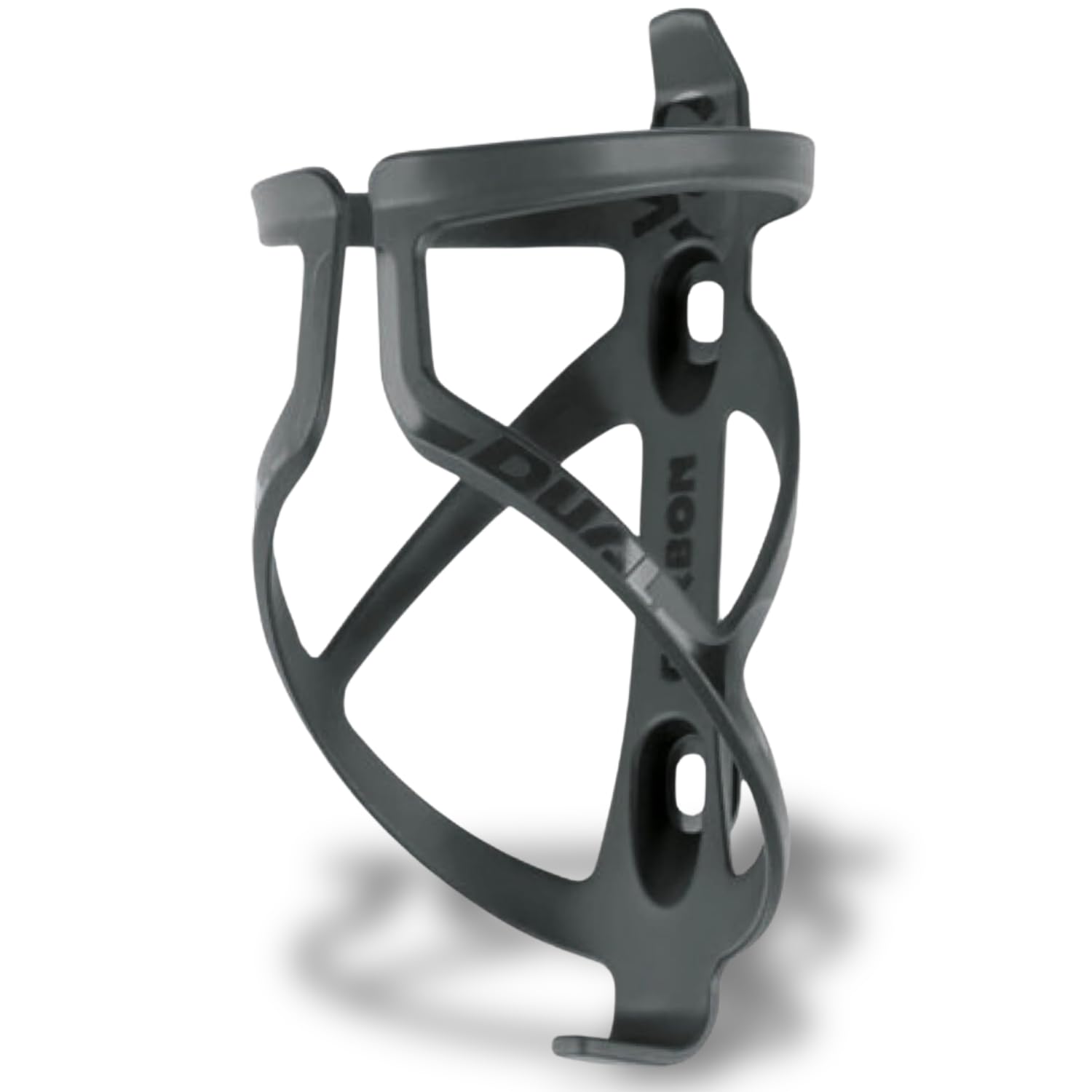 SKS GERMANY DUAL plastic-carbon bottle cage, bike accessories (drink holder, especially light and stable, made of polyamide and carbon, clean stealth look), black.