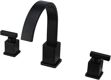 PJPPJH Badarmatur Waschbecken Wasserhahn Zwei Griffe DREI Löcher Weit