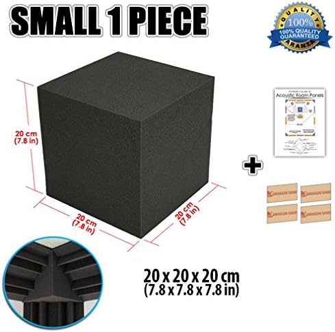 Dragon Dash (1 Piece) of 7.8" x 7.8" x 7.8" Inches (20 x 20 x 20 cm) Acoustic Soundproofing Cuber Corner Bass Trap Foam Studio Treatment Wall Panel Tiles DD1135