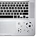 StickAny Palm Series Soccer Ball Pattern Sticker for MacBook Pro, Chromebook, and Laptops (Black)