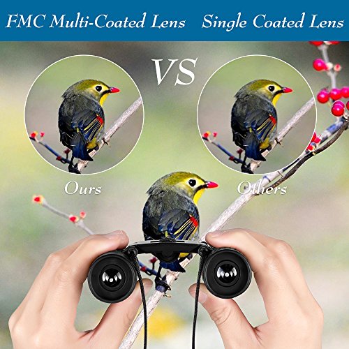 Binoculars, Kylietech 10x22 Mini Compact Foldable Binoculars for Adults Kids. High Magnification Binoculars for Dim Vision, for Watching/Hunting/Hiking/Travelling or Other Outdoor Activities - Thumbnail 4