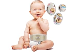 BOJEE Baby Hernia Belt Belly Button Band Umbilical Truss Newborn Belly Band Button Wrap Baby Adjustable Navel Band Abdominal Binder for Children Medium