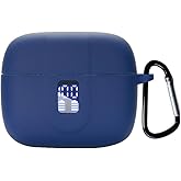 smaate Silicon Case Cover Compatible with TAGRY X08 and ZIUTY A1 Wireless Earbuds, Protective Case with Keychain, with Window for LED Display, Blue