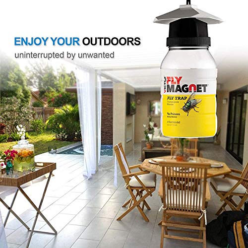Victor M380 Set of 1 Reusable outdoor Fly Trap 32 oz - Fly Magnet Bait Traps - Bundled with 2 Bait R - //medicalbooks.filipinodoctors.org