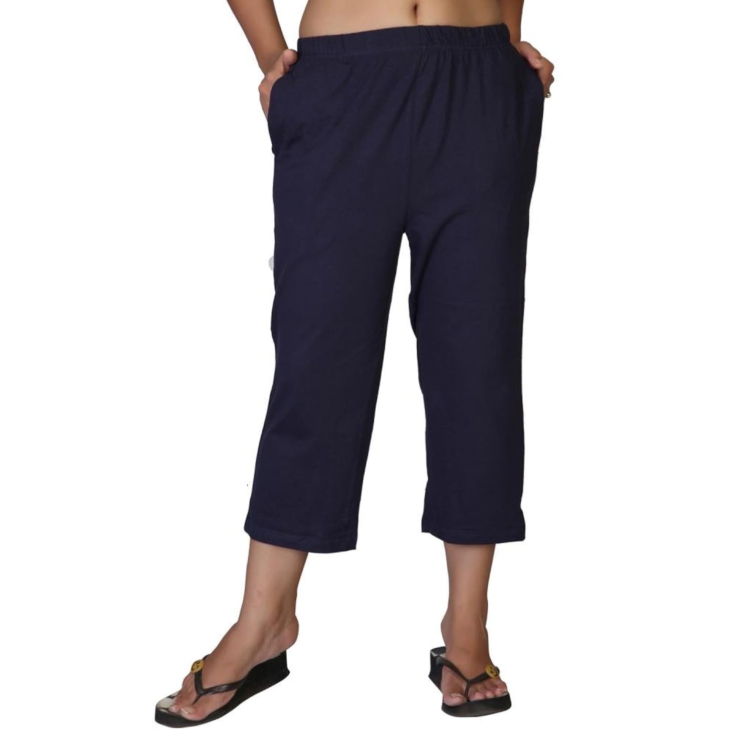 clifton women's solid capri - navy