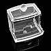 SAGUARO Clear Acrylic Cotton Balls Swabs Holder/Women Hair Accessories Box/Cosmetic Makeup Organizer Powder Storage Case/Jewelry Organizer