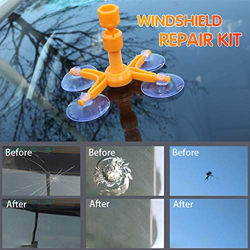Mookis Windshield Repair Kit 2-Pack Repair Resin to Fix Car Cracks,Chips,Bull's Eye and Star