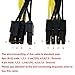 COMeap 8 Pin male to Dual 2x 8 Pin (6+2) male PCI Express Power Adapter Cable for Graphics Video Card 24-inch (62cm)