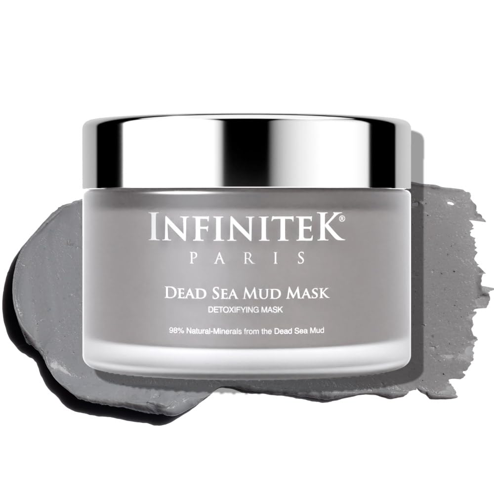 Photo 1 of Infinitek Paris Dead Sea Mud Mask 6.34 Fl Oz - Face Mask for Acne Treatment, Blackhead Remover, Antioxidant Pore Cleaner