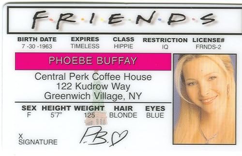 Phoebe Buffay Friends Colectors Card