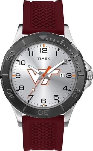Timex Tribute Men's Collegiate Gamer 42mm Watch – Virginia Tech Hokies with Crimson Silicone Strap