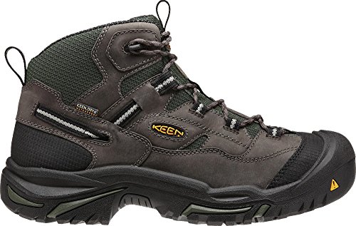 KEEN Utility Men's Braddock Mid Steel Toe Boot,Gargoyle/Forest,10.5 D US