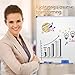 Dry Erase Board - White Board 48 x 36 Magnetic Dry Erase Board with Aluminum Frame, Large White Board Commercial Quality Wall Size White Board, Magnetic Board with 3 Erasers, 4 Markers and 12 Magnets