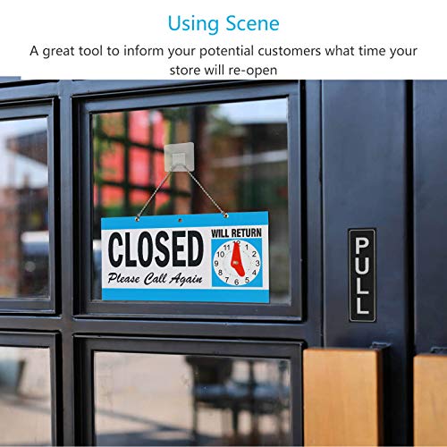 image for Yoklili Open Signs, Business Hours Sign Open Closed Sign Push Pull Doo