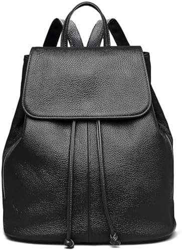 Amazon.com | Black Leather Jumbo Backpack (#1518-0) | Casual Daypacks