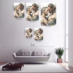 HMLZSJ Nude Muscle Male Torso Portrait Art Gay