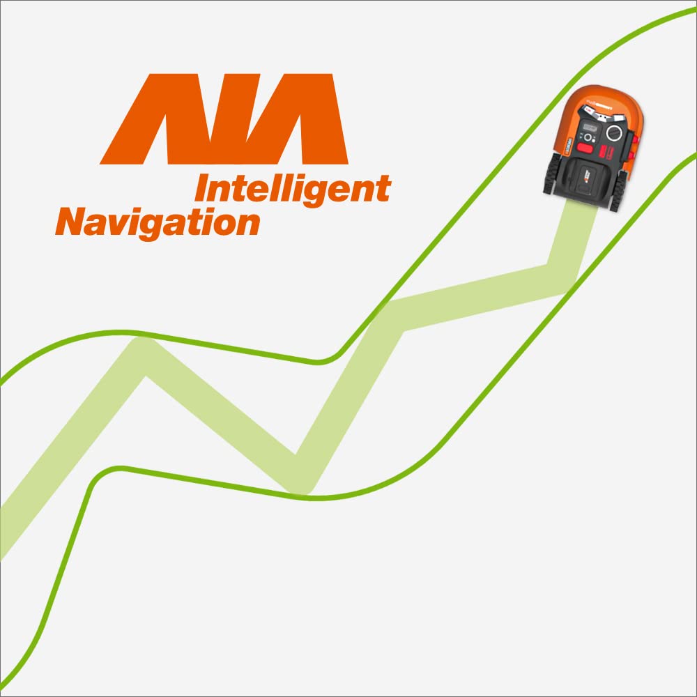 WORX Landroid Plus WR167E Mähroboter mit Begrenzungskabel für Gärten bis 700m² (AIA Navigation, App Steuerung, schwimmendem Mähwerk - max Steigung: 35%, Schnittbreite 18cm, Schnitthöhe 30-60 mm) 2