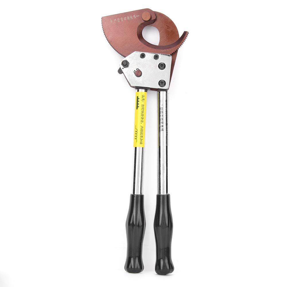 Ratchet Cable Cutter, Cable Cutter, Manganese Steel Blade Wire Cutting Hand Tool Heavy Duty for Copper Cable Cutting Electrical Wire